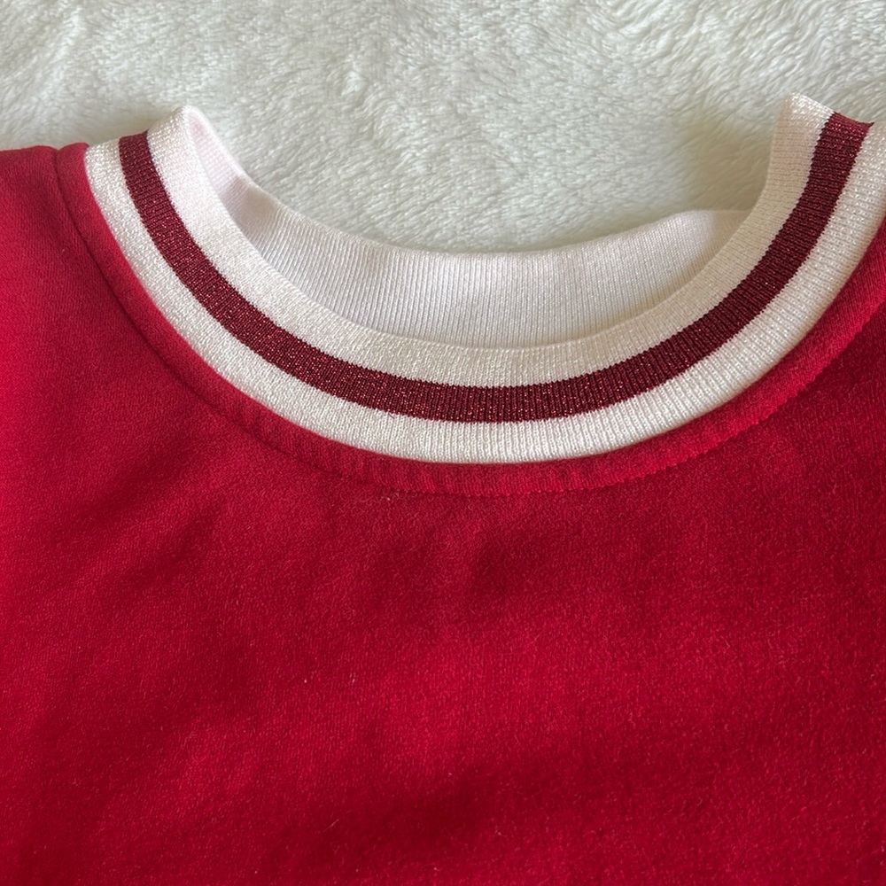Queen of Sparkles Red and White Wavy Top & Shorts Set - Picture 10 of 10